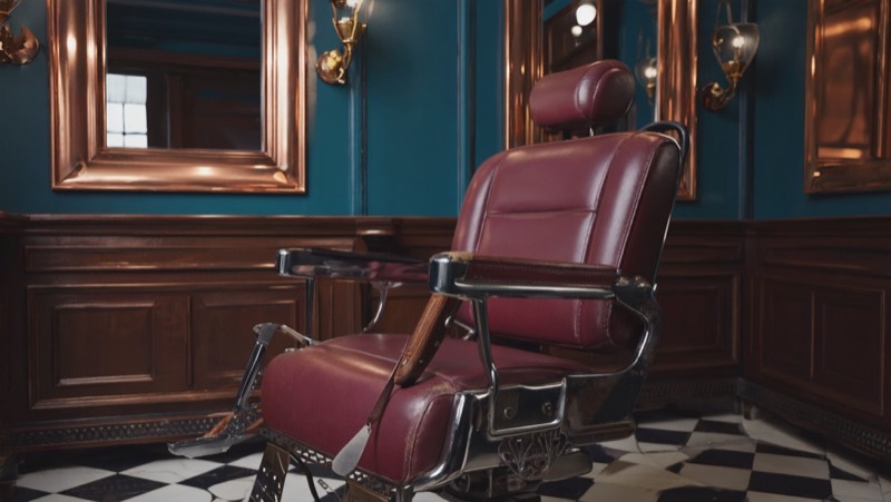 Demo brand direction — moody barbershop, copper and teal
